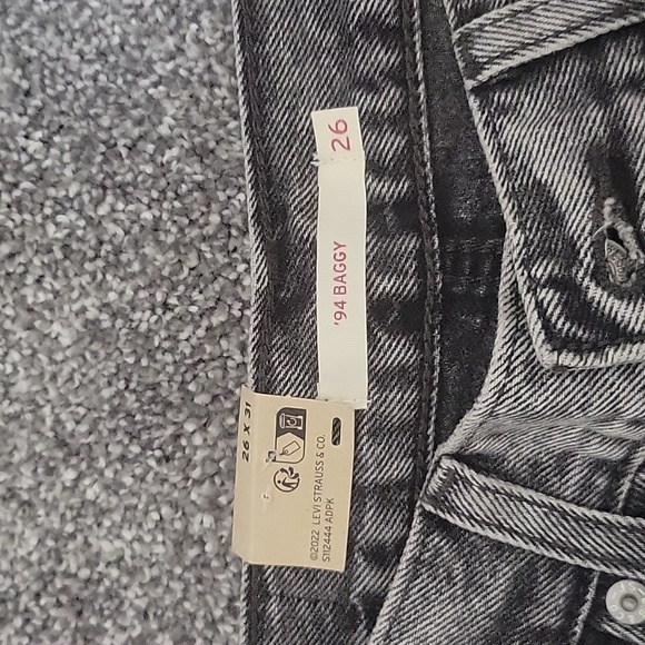 Levi's Women's Grey Jeans Straight Leg Baggy Mid Rise - Picture 6 of 12